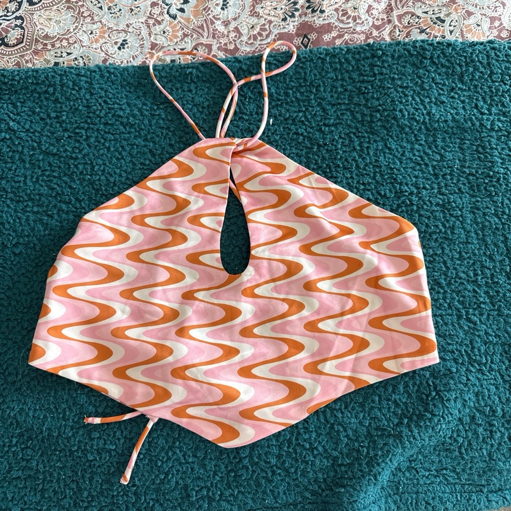 Princess Polly Pink and Orange Wave Tank